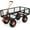 900 lb load capacity | Black + Orange, variant on Heavy Duty Steel Garden Cart – 900 lbs Capacity, 10" All-Terrain Wheels, 2-in-1 Folding Utility Wagon, Removable Mesh Sides, 180° Rotating Handle – For Lawn, Yard, Farm, Outdoor – Green & Orange