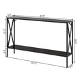 thumbnail image 2 of Patiojoy Table d'Entrée Console Table 2 Niveaux Présentoir Étagère de Rangement Brun, 2 of 7