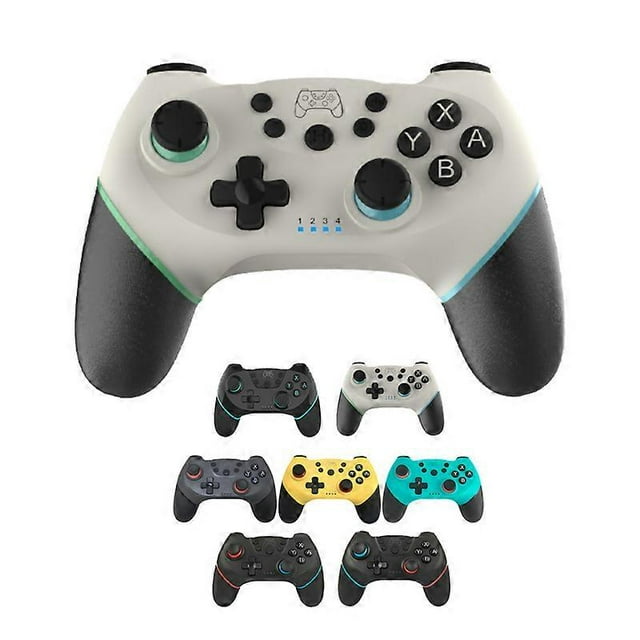 (Vert Droit Bleu) switch pro Manette Sans Fil bluetooth avec vibration Contrôleur de Jeu Somatosensoriel à 6 Axes
