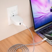 onn 32W Dual USB-C and USB-A Port Wall Charger, Fast Charging, USB-IF Certified, Foldable Plug, White - Compatible with iPhone, Samsung Galaxy, Note, Pixel Devices iPad Pro, More