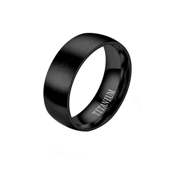 Frosted titanium steel ring deals