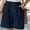 B_ Navy, variant on Olyvenn Fashion Women's Casual Bermuda Shorts Stretchy Wide Leg Trouser Short Summer Beach Vacation Clothes with Pockets Wine M