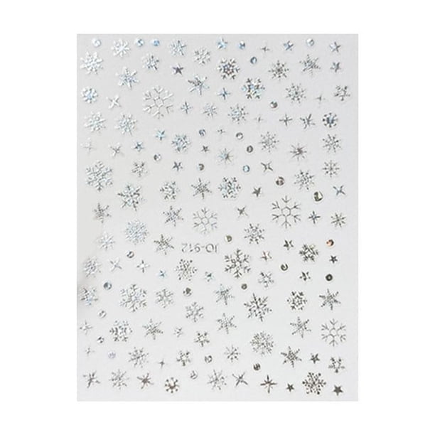 Wartleves ¿Pegatina decorativa para cara de cristal con copos de nieve blancos navideños?