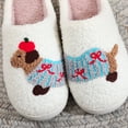 thumbnail image 2 of BERANMEY Cute Animal Puppy Butterfly Dogs Slippers for Women Perfect Soft Plush Comfy Warm Slip-On Slippers fo Women Indoor Fluffy House Slippers for Women and Men Non-slip Fuzzy Flat Slides, 2 of 7