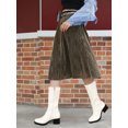 thumbnail image 2 of Hebilla para mujer Tacones gruesos Bota a media pantorrilla Botas de combate blancas EU 37, 2 of 7