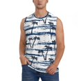 thumbnail image 2 of Picia Retro Coconut Tree mens Cotton Tank Undershirts , Moisture-wicking Ribbed Tanks, Lightweight Cotton Tank Undershirts-Large, 2 of 8