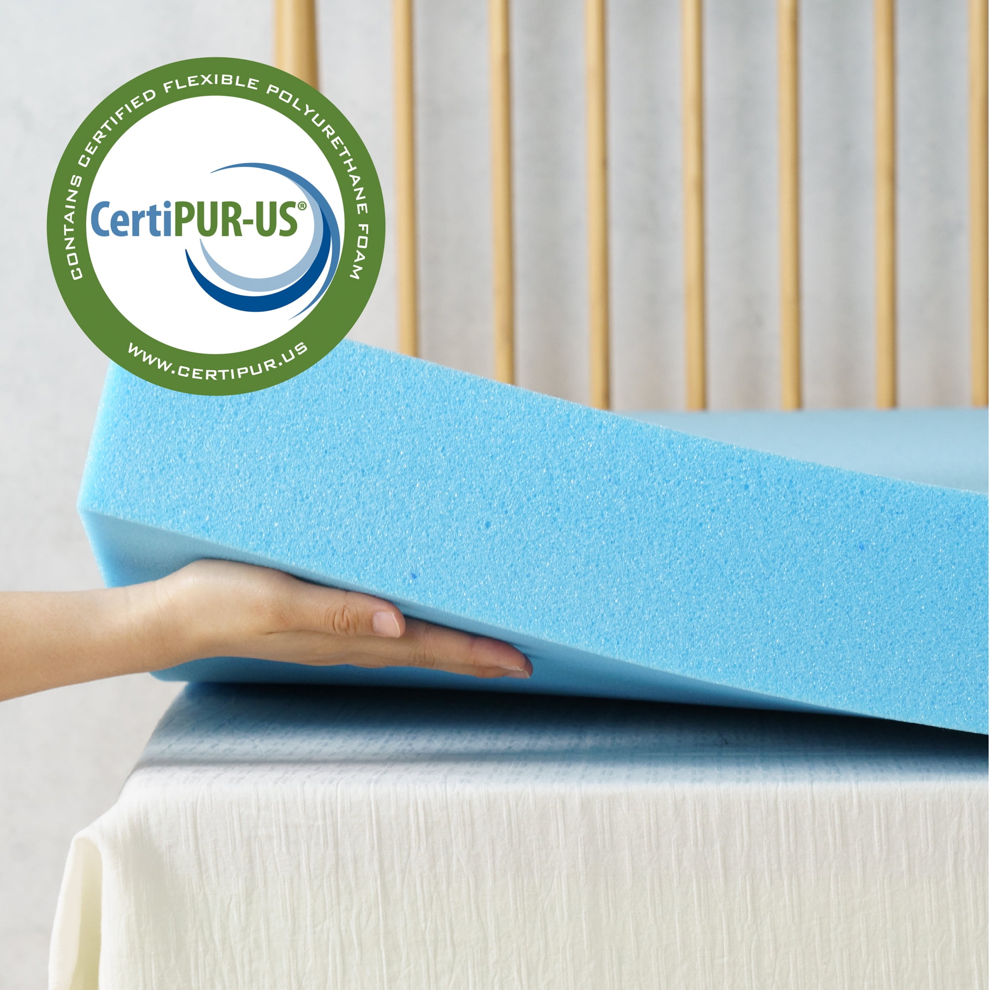 Zinus 4" Green Tea Cooling Gel Memory Foam Mattress Topper, Queen