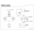 thumbnail image 3 of Kingston Brass KB245AX Twin Handle Shower and Tub Faucet Set, Oil Rubbed Bronze, 3 of 4