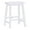 White, variant on Bowery Hill 24" Transitional Wood Backless Saddle Seat Counter Stool in White