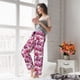thumbnail image 5 of Balery Orchids Flowers Pantalones de pijama para mujer, pijamas ultraligeros, pantalones de estar por casa-Small, 5 of 6