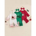 thumbnail image 3 of My First Christmas Baby Girl Outfit Santa Long Sleeve Romper Jumpsuit  one-piece  Christmas Newborn Girl Outfits Clothes, 3 of 9