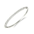 thumbnail image 2 of Sterling Silver with Natural White Topaz Bangle Bracelet, 2 of 3