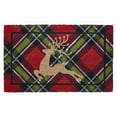 thumbnail image 2 of VCNY Home Holiday Plaid Red/Multicolor Coir Outdoor Doormat, 18" x 30", 2 of 5