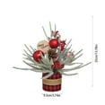 thumbnail image 3 of Realistic Artificial Christmas Trees, Small Christmas Tree Ornaments Falling Snow Potted Plants Desktop Scene Arrangement Holiday Decoration Mini Christmas Trees, 3 of 7