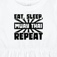 thumbnail image 4 of Inktastic Eat, Sleep, Muay Thai, Repeat Girls Baby Dress, 4 of 5