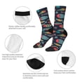 thumbnail image 4 of Fotbe Colorful Fish Calcetas Largas con Estampado para Hombre y Mujer – Calcetas de Compresión Transpirables y Elásticas, Viajar y Uso Diario Talla 5-11, 4 of 6