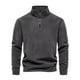 thumbnail image 1 of pstuiky Camisas para hombre de manga larga, Suéter informal de moda para hombre, color liso, con cremallera, manga larga y cuello alto. Tops de talla grande para hombre xxl, 1 of 5
