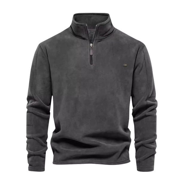 pstuiky manga larga para hombre, Suéter informal de moda para hombre, color liso, con cremallera, manga larga y cuello alto. Tops casuales para hombres m