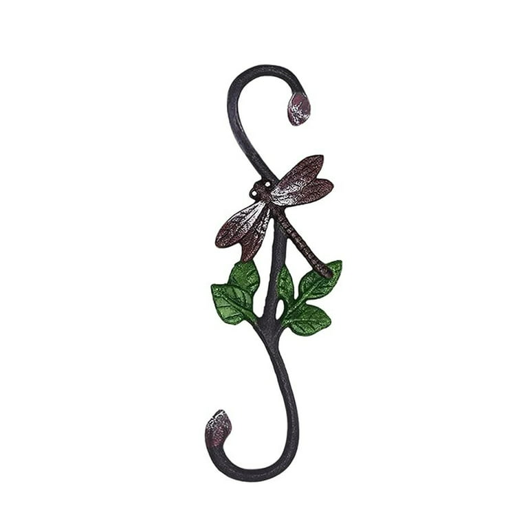 Cast Iron Art Painted S-Shaped Animal Hook Wrought Iron Multi-Purpose Hook  Hanging Basket Flower Pot Hook Garden Decoration Hook 