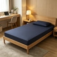 thumbnail image 6 of Gosuguu Blue Polyester Fitted Sheet Non-Slip Fixed Bed Cover Protective Soft Fiber, 78.74x35.43in, 6 of 6