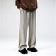 thumbnail image 5 of Pantalones cargo de poliéster con laminación lateral y cordón ajustable de color liso para hombre, 5 of 6