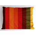 thumbnail image 1 of Abstract Pillow Sham Vertical Striped Color Bands Vibrant Tones Geometric Straight Lines Artful Design, Decorative Standard Size Printed Pillowcase, 26 X 20 Inches, Multicolor, by Ambesonne, 1 of 2
