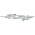thumbnail image 1 of vidaXL Floating Shelves 2 pcs Glass 50x10 cm 8 mm, 1 of 3