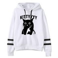 thumbnail image 2 of Caseoh Kitty Funny Cat Hoodie Fashion Pocketless Long Sleeve Pullover Women Men Hooded Sweatshirt, 2 of 3