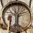 thumbnail image 4 of Yazoeia Shaman Drum 10 Inch Handmade Shamanic Drum Hand Drum With Drum Stick Tree of Life Sound Healing Tool For Spiritual Music, Reflection Meditation(Tree of Life) CJC912-110700, 4 of 9