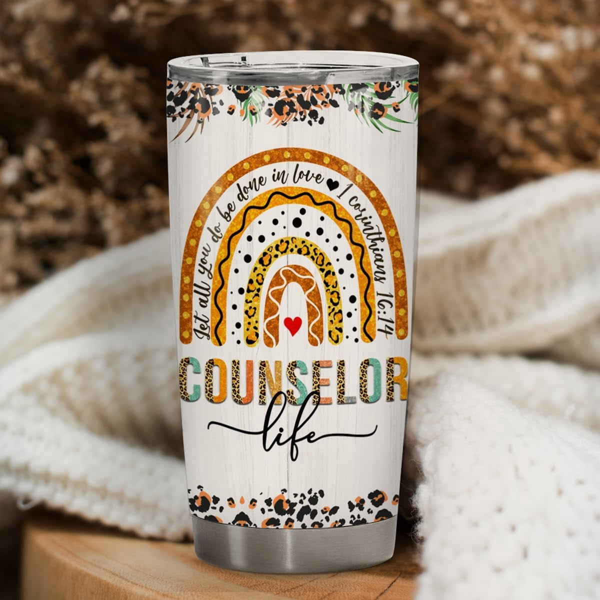 School Counselor Gifts: 20oz Tumbler, Counselor Appreciation Week Mug