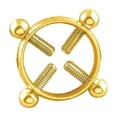 thumbnail image 1 of Bague de Mamelon Ronde en Titane Réglable Factice Sans Perçage, Bouclier, Bijou, 1 of 5