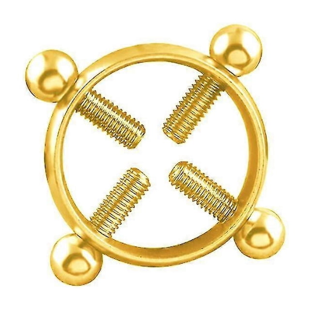 Bague de Mamelon Ronde en Titane Réglable Factice Sans Perçage, Bouclier, Bijou