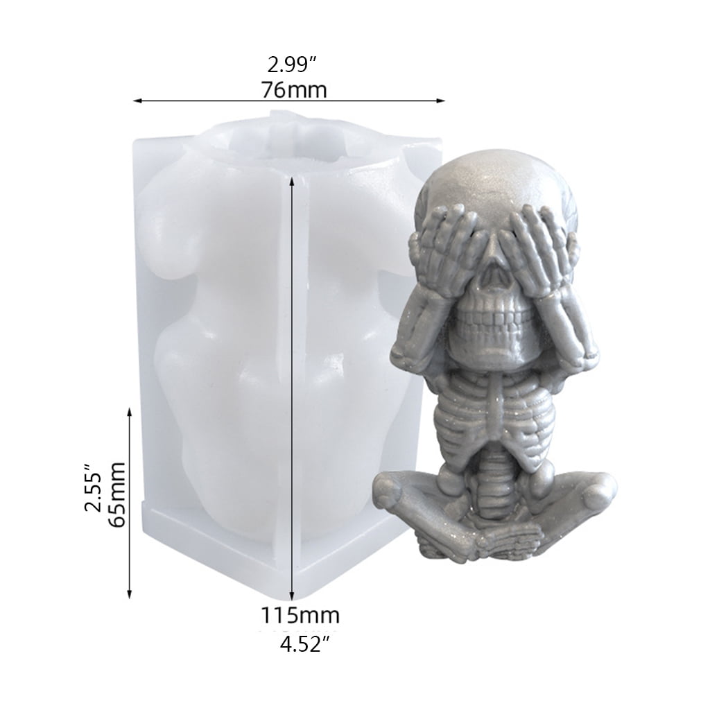 Details about   Creative Skeleton Head Skull Ashtray Resin Crafts Model Halloween Decor 