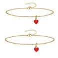 thumbnail image 1 of Stainless Steel Heart Chain Bracelets And Anklets, 1 of 5