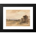 thumbnail image 2 of John Martin 24x18 Black Modern Framed Museum Art Print Titled - Landscape with Courting Couple (1839), 2 of 5
