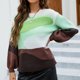 thumbnail image 2 of Moda mujer Color sólido manga larga Pullove cuello en V camisa suéter Tops Fridja  ghj987+5502, 2 of 9