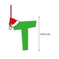 thumbnail image 2 of TUITOONM Santa Hat Alphabet Acrylic Pendant Christmas Trees Bedroom Door Window Wall Decoration Festival Party Scene Arrangement Christmas Hanging Gifts, 2 of 3