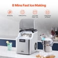 thumbnail image 2 of Countertop Ice Maker, 45 lbs/24H, 24 Cubes in 15 Mins, 3 Ice Sizes, Self-Cleaning Portable Ice Machine Quiet ≤42dB with Scoop & Basket, 2 of 10