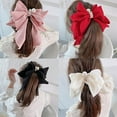 thumbnail image 2 of Korean Style Bow Hair Clip Ribbon Hair Clip Hair Accessories Exquisite Color Design Suitable, 2 of 6