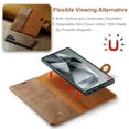 thumbnail image 5 of ELEHOLD Case For Samsung Galaxy S25 Edge , 2-in-1 Vintage Leather Wallet Case Magnetic Detachable Flip Folio Stand Slim Cover with Card Slots For Samsung Galaxy S25 Edge,Brown, 5 of 7