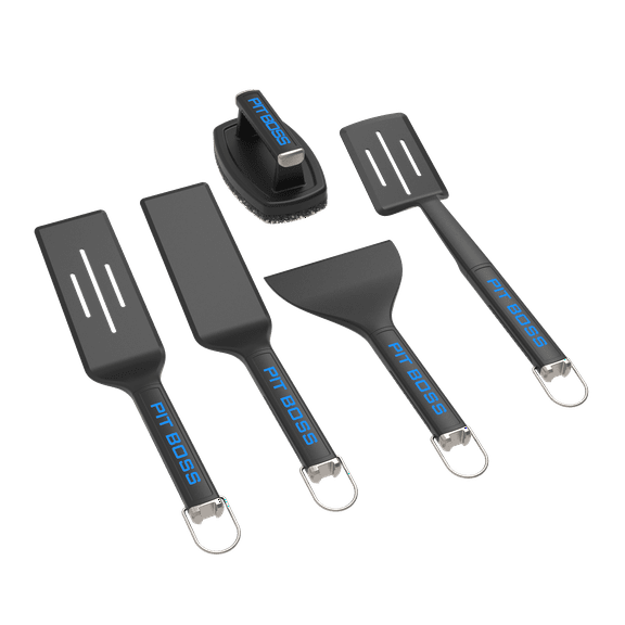 Pit Boss Ultimate Griddle 5 Piece Tool Kit with Spatulas Scraper and Brush