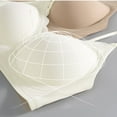 thumbnail image 5 of LIOJIN Women's Bra Summer Liquid Foundation Color Lace Thin Small-Chest Thick-Gathered Bralette, Women's Bra L, 5 of 5