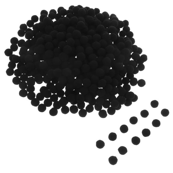 HONMEET Black Felt Pom Poms 500pcs High Elasticity Craft Supplies for Art Projects and Decorations