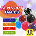 thumbnail image 3 of Stress Balls Set - 12 Pack - Stress Balls Fidget Toys for Adults - Sensory Ball, Squishy Balls, Anxiety Relief Calming Tool - Fidget Stress Toys for Autism & ADD/ADHD, 3 of 5