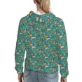 thumbnail image 7 of Fotbe Jungle Animals Pattern Womens Long Sleeve Hoodie, Pullover Hooded Sweatshirt, Kangaroo Pocket Hoodie with Eye-catching Drawstrings-XX-Large, 7 of 7