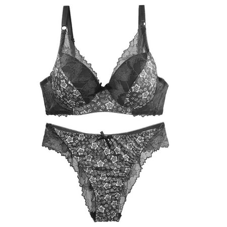 Tao Tao Women s Solid Lace Push Up Bra And Panties Set Underwear Sets Underwear Mesh 2 Piece Underwear Sets Olive Green S