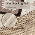 thumbnail image 3 of Runner Rug 2'x6', Washable Hallway Farmhouse Area Rug, Kitchen Floor Mat with Tassels, Tufted Cotton Woven Entryway Carpet, Brown, 3 of 16