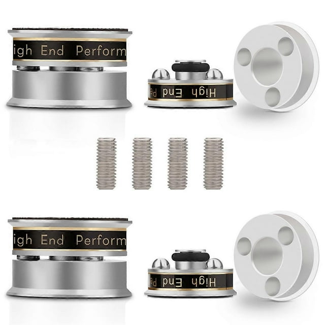 HiFi Audio Speaker Stand Foot Pad Anti-shock Absorber Silver