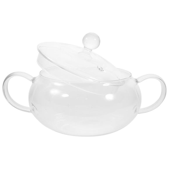 Glass Cooking Pot Heat-Resistant Noodle Pasta Tea Kettle with Cover Saucepan Creuset Braiser Small Milk Pots