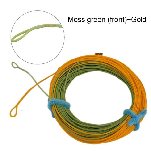 Weight Forward Floating With Welded Loops Double Color Fly Fishing Line Weight Fly Line NEW GreenGold 3F